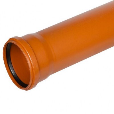Труба для наружной канализации ПВХ 200 мм (рыжая)